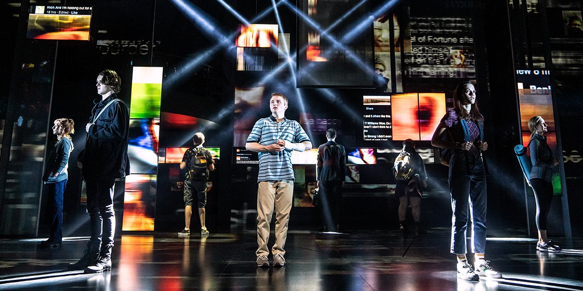 Sam Tutty in Dear Evan Hansen at the Noël Coward Theatre. Photo by Matthew Murphy