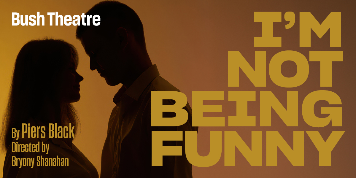 A vibrant digital artwork featuring abstract shapes in blue, orange, and yellow against a dark background.