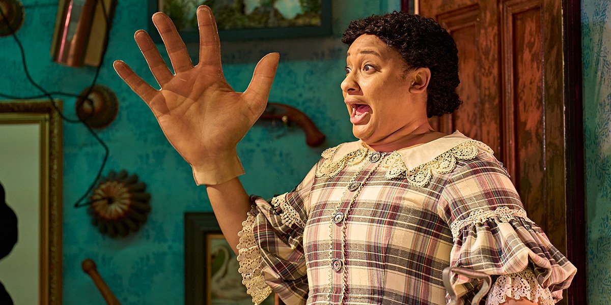 Woman with unusually big hand