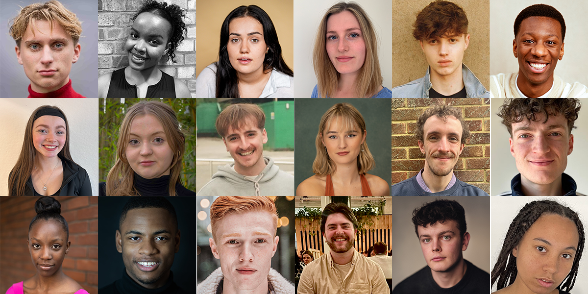 Headshots of all18 bursary winners